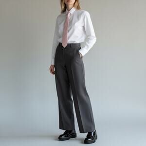 Roberto Avolio dark gray wool flat front trousers Sz 28 minimalist tailoredcore